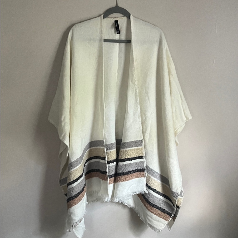 Torrid Striped Cream and Gray Women's Tunic